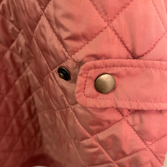 Lands End 3x quilted jacket. Pinkish Rusty Rose in color. - Picture 2 of 5